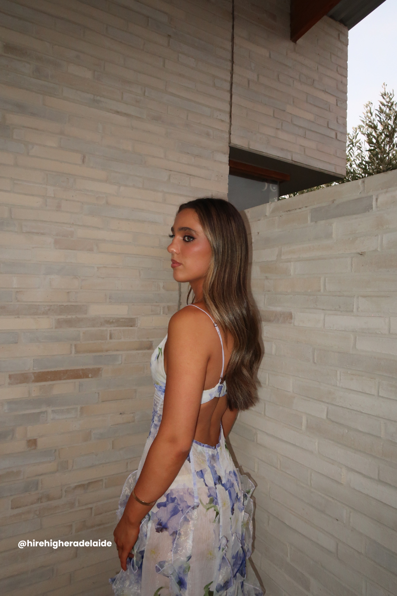 Iris Flower Maxi Dress