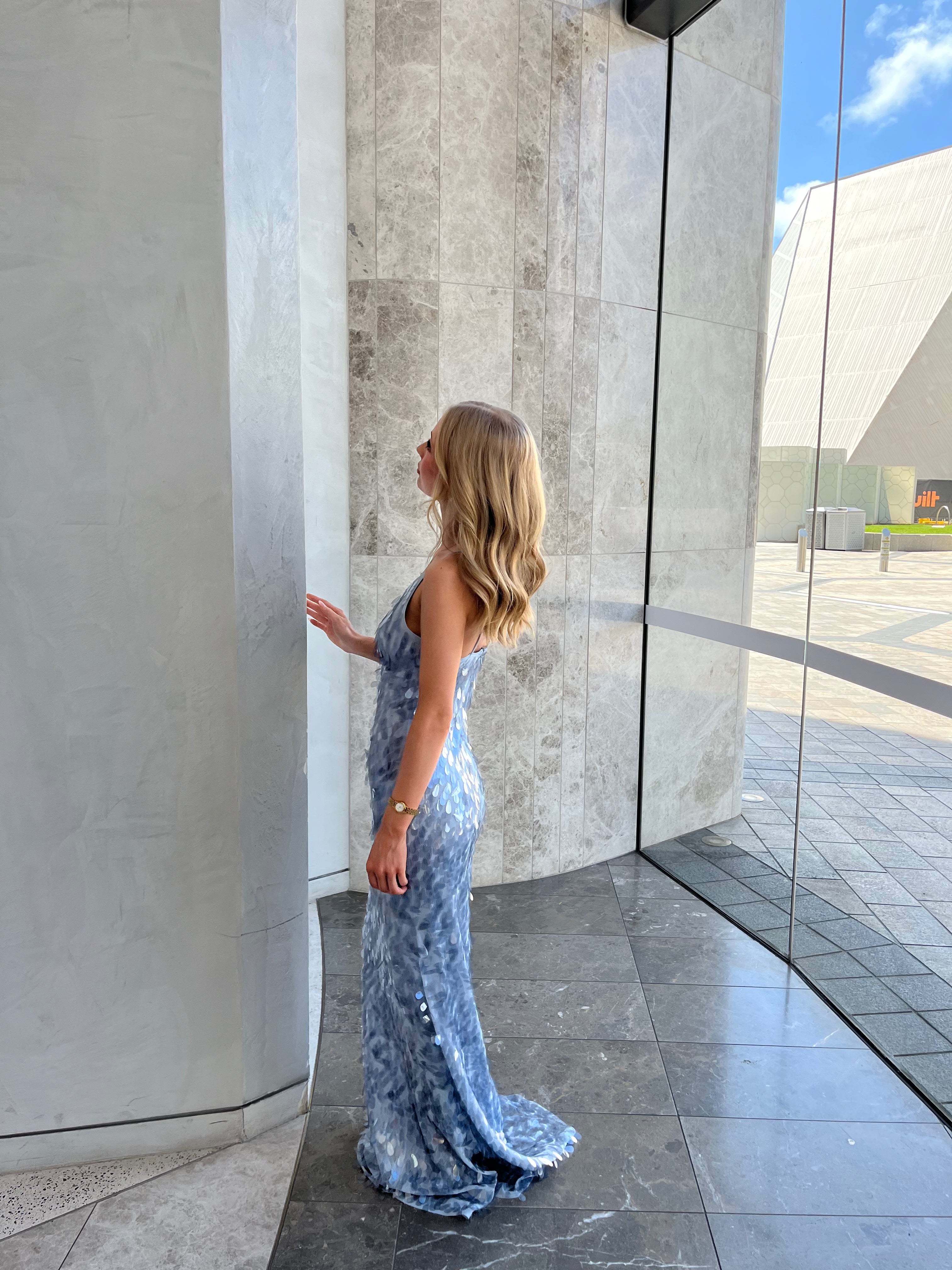 Sapphire Sequin Maxi Dress